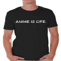 Anime je life majica za muškarce anime muške majice humor japanski top za njega manga smiješni nerd