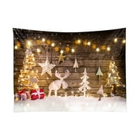 Mishuowi božićni ukrasi Božićnu tapiseriju pozadinska platna viseća krpa zida zida Digitalni ispis Tapiserija