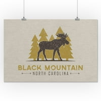 Crna planina, Sjeverna Karolina - Vector Moose & Drveće - umjetničko djelo u vezi sa fenjerom