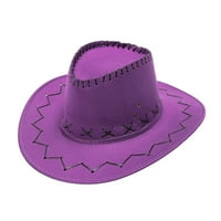 Kaubojski sunčani šešir za odrasle casual solid suture Ljetna zapadna moda široka rub putnička kapu