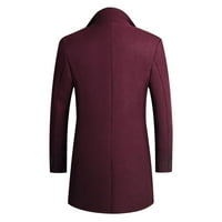 TKLpehg muški kaput dugi rukav kaput trendi jednokrasni čvrsti modni odijelo Business casual odijelo