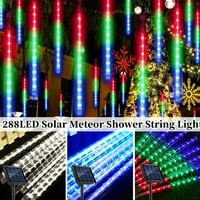 Vanjski 286Led solarni meteoor String String String Svjetlo Drvo dekor Božićni ukras