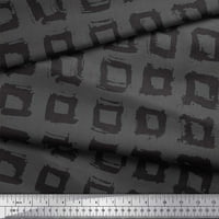 Soimoi siva pamučna poplin tkanina Trg sa geometrijskim tiskanim plaftom od dvorišta široko