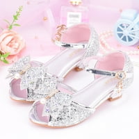 FATTAZI dječje cipele s dijamantskim sjajnim sandalama princeza cipele luk visoke pete pokazuju princeze