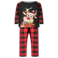 Eyicmarn Božićna porodica koja odgovara pidžami set, majica s dugim rukavima sa plastičnim hlačama
