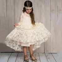 Haljine za djevojke Dječja haljina za bebe čipke princeze haljina kravata šik duge cvjetne haljine djeveruše