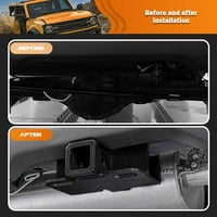 2 Priključni prijemnik za Ford za bronco vrata -, izdržljiv čvrsti čelik, crni praškasti premaz, vuča