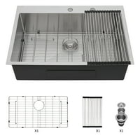 33 Drop-in sudoper od nehrđajućeg čelika, cjelokupna kuhinja Dizajn radne stanice, duboki i izdržljivi