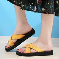 DMQupv ženske papuče za čizme Ležerne prilike otvorene nožne klipe klinove prozračne papuče najudobnije