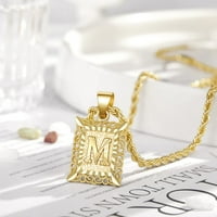 Ogrlica od zlata za ženske djevojke, 14K pozlaćenog početnog slova Privjesak Privjesak Privjesak Papercrip