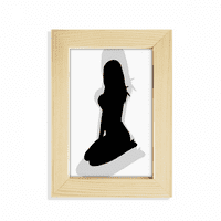 Klekning Pozicija Hot Lijepa žena Desktop prikaz Foto okvir Slika umjetnička slika