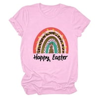 Sretan Uskršnji majica, ženska majica Gnomes Majica crtani zeko za pulover majica kratkih rukava ljetna