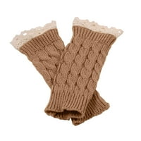 Ženska casual čvrsta pletena čipka rukavica bez rukava bez rukava rukavice kave jedna veličina