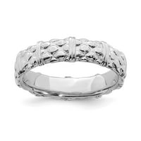 Sterling srebrna izrazi za izraz rodijumske prstene veličine: 5; za odrasle i tinejdžere; Za žene i