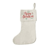 Moderno sretan božićni pamučni platneni čarapa