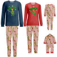 Stripes Uklapanje porodice Božićne pidžame Pamuk Porodična kupa za spavanje Flannel Pajamas za