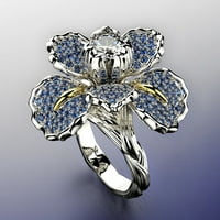 Žene u velikom brezu Luksuzno puni norman otvor iris cvjetni prsten za prsten za vjenčanje nakit nakit