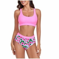 Plus size za kupanje za žene Bikini Hawaiian Beach Beach odjeća modna kupaonica Kontrola trbuha Žene