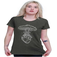 Srčana nuklearna eksplozija Simbolična ženska majica Dame Tee Brisco Marke 2x