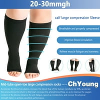 S 6 Otvorite čarape za kompresiju nogu za muškarce i žene Čarape HG podrška za oporavak cirkulacije