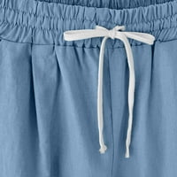 Gakvov Plus Veličina Bermuda Hlače za žene Comfy bagberi šorc elastične struk Duljina koljena Hladnjaci
