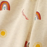 Djevojke Dukset Sport Pant Soft Udobne crtani Rainbow obrazac 1- godina