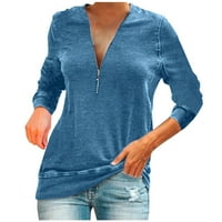 Durtebeua tunika bluza za žene Ležerne prilike Cvjetne Henleyjeg majica