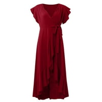 Ljetne haljine za žene bez rukava Maxi duboki V-izrez A-linijskih ljetnih haljina Novi dolasci ženske