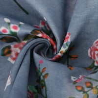 CETHRIO MIDI haljina - Ležerne prilike sa spuštenim ovratnikom sa džepom tiskane duge haljine plave