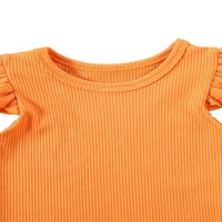 Ciycuit Toddler Baby Girls Ljetni pleteni odijelo Set ruffle Tops majica + kratke hlače odjeća