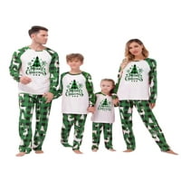 Porodični božićni PJS Usklađivanje setova stablo Print za spavanje Kućna odjeća za odrasle i djecu