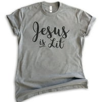 Isus je osvijetljena majica, unise ženska muska košulja, vjerska odjeća, vjerska košulja, hrišćanska