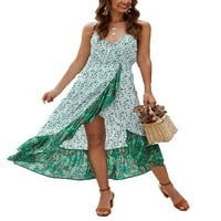 Telisoe Beach Dugačka haljina za žene Dame Ljeto Kaftano za odmor Floral Maxi dugačak haljina Svečana