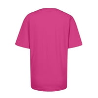 Ženski kratki rukav bluza s bluzom dojke za podizanje dojke za ispis majica The The The Tops plus veličina