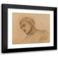 Pierre Puvivs de Chavannes Crna modernog uokvirenog muzeja Art Print pod nazivom - Dante, puknuta pukotina,