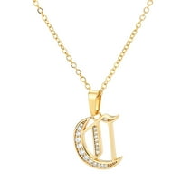 Yinguo Početna ogrlica u sterlings srebrni privjesak abeceda Ogrlica za žene Početne ogrlice ogrlice
