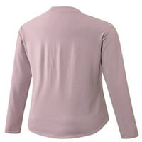 Cindysus Ladies Yoga Majica Solid Color Workout Top V izrez Sport Tops Brzo sušenje fitness majica s