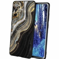 Futrola za ahate-kamen i zlatni telefon za Samsung Galaxy S Fe za žene Muškarci Pokloni, mekani silikonski