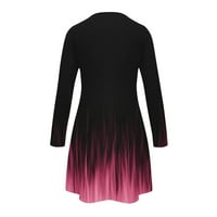 Olyvenn Ženska tunika Haljina plaže Modni zimski klizanje Kontrast plamena Print House Haljina bluza