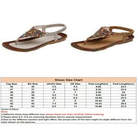 Crocowalk Ladies Thong Sandal Bead Beach Shoe T-Strap Stan Žene Ležerne cipele Praznici Udobnost klizanje