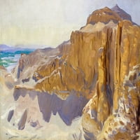 Cliffs u Deir El Bahri-Egipat Print Print - John Singer Sargent