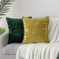 16 X16 ukrasni baršun bacač jastuk navlake od super mekih jastučničara, zlatni, pakovanje