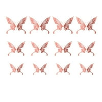 Mali leptiri za obrtni zidne naljepnice za spavaću sobu Dekol umjetnička soba 3D uklonjiva set mural