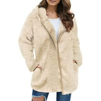 Labakihah kaputi za žene, povremeni modni debeli čvrsti boja pleteni kardigan rukavac džemper jakna