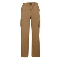 Muške hlače Prodaja klirensa ravne pune boje muške teretne hlače opuštene fit multi džepove pantalone