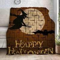 Halloween Dekorativni pokrivač-Halloween pokrivač za unutarnju vanjsku spavaću sobu i dekor koledže,