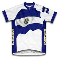 El Salvador Flag Biciklistički dres kratkih rukava za žene - Veličina XS