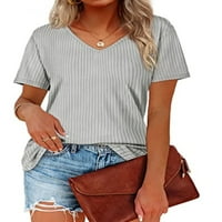 Avamo sexy v vrat za žene labave casual majica kratkih rukava Summer Dailyer Tunnic bluze majice