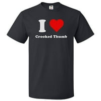 Love Crooked Thumb T Majica I Heart Crooked Palt Day