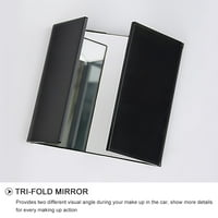 Carevas Auto vizir Mirror Makeup Travel Tanity Mirror Kozmetički tri-preklopi Auto ogledalo